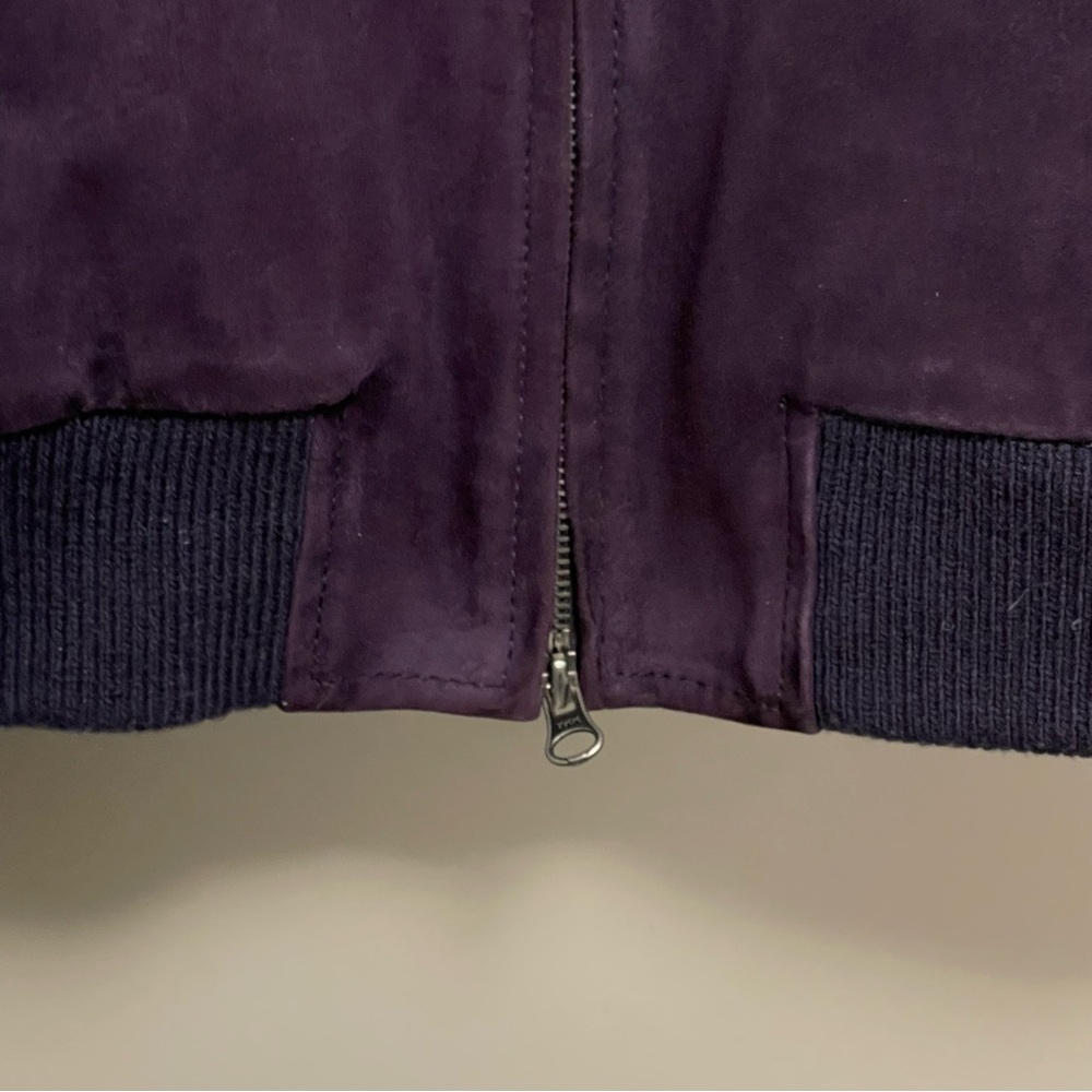Altea Vintage Purple Suede Leather Bomber Jacket Women’s Italian 40 or Small - Picture 6 of 14